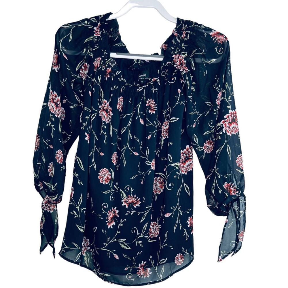 Bardot Floral Off The Shoulder Blouse Top Size Small